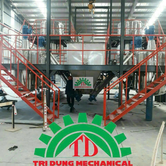 bồn khuấy hóa chất và sàn công nghệ